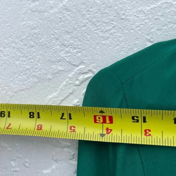 Zara Woman Womens Elegant Contrasting Pleated Flowy Blouse Green Sz Small - Picture 4 of 11